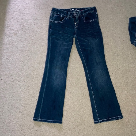 Jeans Bootcut Femme INC International Concepts - Taille 2P - Bleu Délavé Avec Broderie Strass